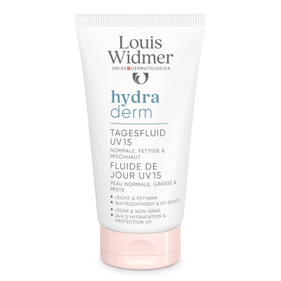 Afbeelding van Louis Widmer Hydraderm Dag Fluide Uv 15 Met Parfum 50ml