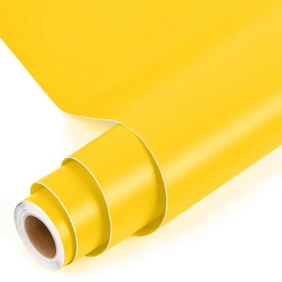 Afbeelding van Prime vinyl Vinylfolie plotter 30 cm x 305 mat geel permanent zelfklevend vinyl, plotterfolie rollen achterkant voor Silhouette Cameo, meeste snijmachines