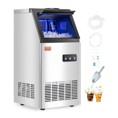 Afbeelding van VEVOR Commerciële ijsmachine, vrijstaande kast, machine, 80 lbs/24 uur, 36 ijsblokjes