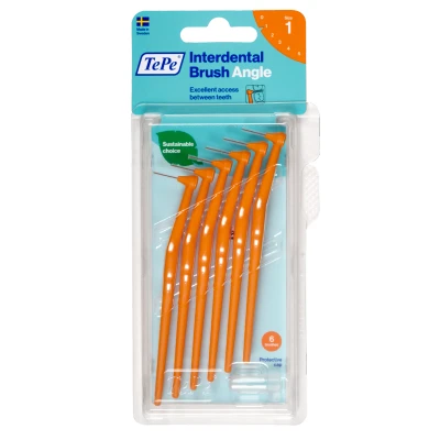 Afbeelding van 6x TePe Angle Interdentale Ragers 0,45 mm Oranje 6 stuks
