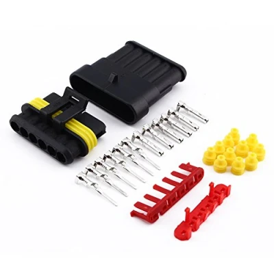 Afbeelding van 6 Pin Manier Waterdichte Elektrische Draad Connector Plug 1.5mm Terminals Krimpkous Snelvergrendeling Harness Sockets voor Auto Motorfiets Truck Onderhoudsgereedschap