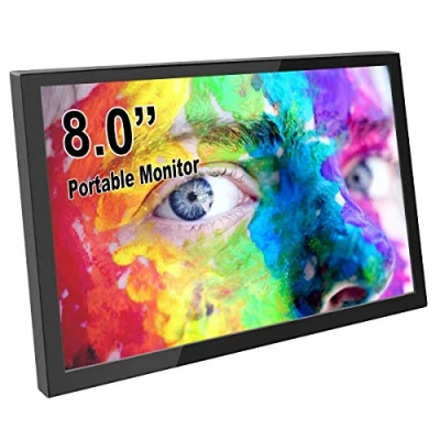 Afbeelding van Elecrow Monitor, draagbare mini monitor (8 inch/20 cm) met ingebouwde luidsprekers en een resolutie van 1280 x 800 HDMI, compatibel pc/laptop Raspberry Pi gameconsoles