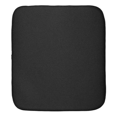 Afbeelding van iDesign 41244 iDry Afdruipmat groot, dikke spoelbakmat van polyester en microvezel voor het snel drogen servies, zwart/wit, 45 x 40 cm