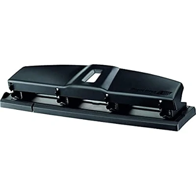Afbeelding van Essentials Metal 4 gaats perforator zwart 10/12 vel