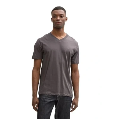 Afbeelding van TOM Tailor Denim Vausschnitt Tshirt basic, Heren, Maat: XL, Pavement grey