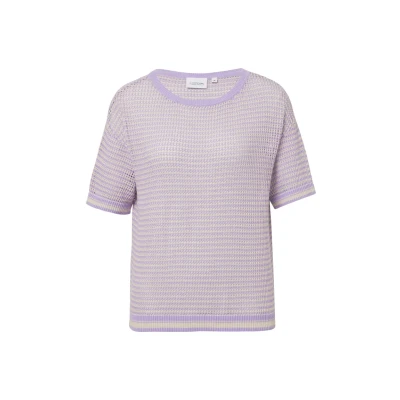 Afbeelding van comma casual identity Tshirt print, Dames, Maat: 42, Flieder