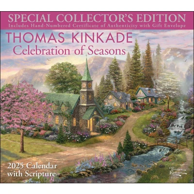 Afbeelding van Thomas Kinkade Special Collector&#039;s Edition with Scripture 2025 Deluxe Wall Calendar Print