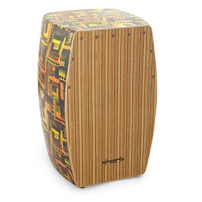 Afbeelding van World Rhythm CAJ3 Cajon met Zebrawood afwerking speeloppervlak