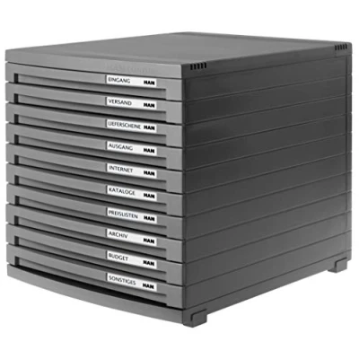 Afbeelding van Han Contur 1510 191 Ladebox Donkergrijs Din A4 B4 C4 Aantal Lades: 10