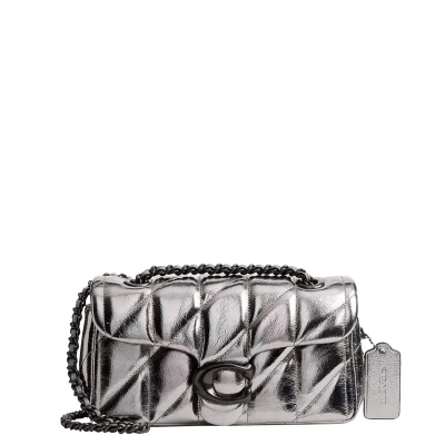 Afbeelding van Coach Tabby Quilted schoudertas 20&#039; metallic anthracite