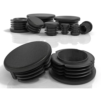 Afbeelding van PD® Lamellenpluggen rond 60mm voor ronde buis Eindkappen van PE kunststof Buispluggen het afdekken stalen buis, roestvaststalen aluminium &amp; profiel 20 st.