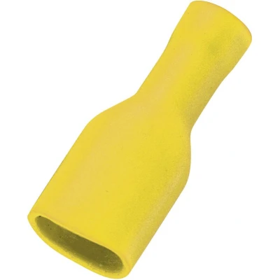 Afbeelding van TRU COMPONENTS 1572130 Platte stekker (female) Insteekbreedte: 6.4 mm Insteekdikte: 0.8 180 Volledig geïsoleerd Geel 50 stuk(s)