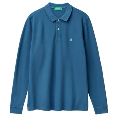 Afbeelding van United Colors of Benetton Longsleeve, Heren, Maat: 2XL, Blue