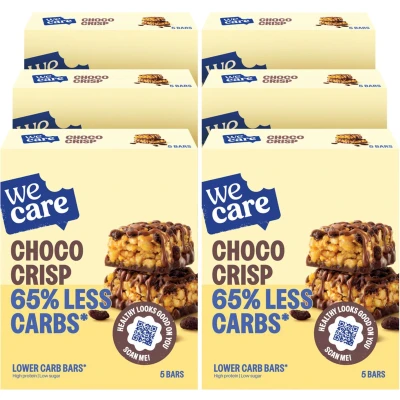 Afbeelding van 6x WeCare Lower Carb Bar Choco Crisp 5x30 gr