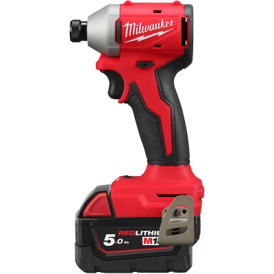 Afbeelding van Milwaukee M18 BLIDR 502X slagschroevendraaier 190Nm compact brushless, 3 standen, 2 x 5,0 Ah 4933492843