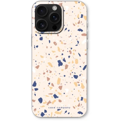 Afbeelding van Case Company® hoesje geschikt voor iPhone 16 Pro Max Terrazzo N23 Soft Cover Telefoonhoesje Bescherming aan alle Kanten en Schermrand