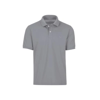Afbeelding van Trigema Deluxe Piqué poloshirt voor heren, Cool grey, 4XL