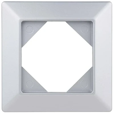 Afbeelding van REV 0236810704 Quadro, 1 voudig frame stopcontact, lichtschakelaar etc., zilver