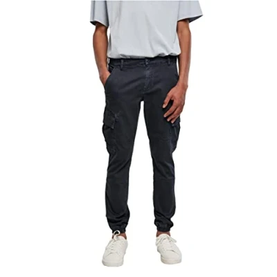 Afbeelding van Urban Classics Washed Jogging Cargobroek, Heren, Maat: 40, Midnightnavy
