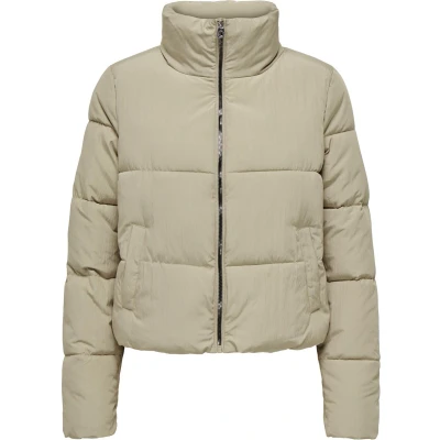 Afbeelding van ONLY Onldolly Short Puffer Jacket Winterjas, Dames, Maat: Large, Weathered teak