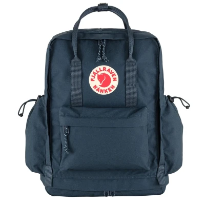 Afbeelding van Fjällräven Kånken Outlong rugzak met logo Donkerblauw