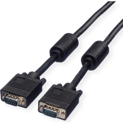 Afbeelding van ROLINE SVGA High Quality Kabel met ferrietkernen + DDC, HD15M/M, 15pins, 6 m