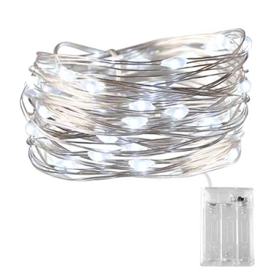 Afbeelding van Batterij Fairy Lights Wit, Dalugo 3M/10FT 30 LED voor Jubilee Decoraties, Feest, Bruiloft, Verjaardag, Halloween, Kerstmis