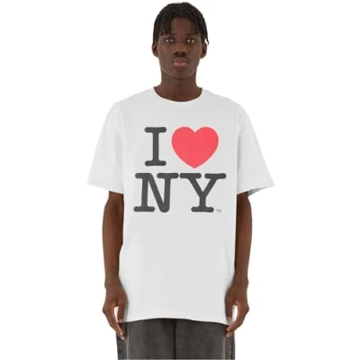 Afbeelding van Merchcode I LOVE NY Oversize Tshirt print, Heren, Maat: XL, White