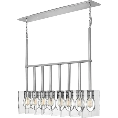 Afbeelding van Lisa McDennon by Hinkley LED Pendelarmatuur Ludlow 8X E27 Max 60W Dimbaar Polished Nickel