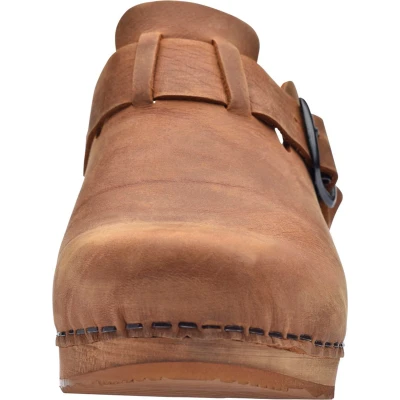 Afbeelding van Sanita Malulo Square OPEN Clogs, Dames, Maat: 37, Chestnut Leer