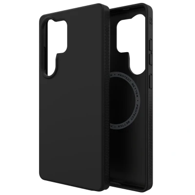 Afbeelding van Samsung Galaxy S25 Ultra MagSafe Hoesje Gerecycled kunststof ZAGG Hardcase/Backcover Zwart Telefoonhoesje Shockproof/Valbescherming
