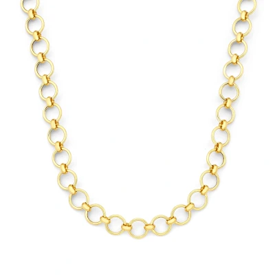 Afbeelding van Isabel Bernard Belleville Axelle 14 karaat gouden schakelketting voor dames