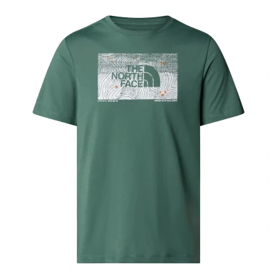 Afbeelding van The North Face Foundation Abstract Graphic T Shirt voor heren Duck Green L