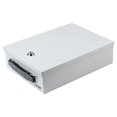Afbeelding van HMF 14080 Afsluitbare documentencassette Grootte naar keuze Lichtgrijs DIN A5