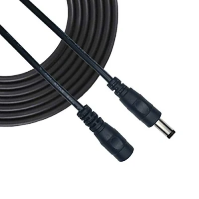 Afbeelding van Liwinting 10m DC verlengkabel 5,5 mm x 2,5 voedingskabel DC/DC connectorkabel splitter mannelijk naar vrouwelijk connector voor voedingsadapter, CCTV camera Zwart