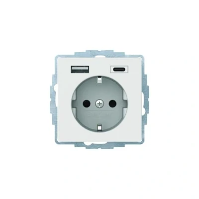 Afbeelding van berker wcd ra usb a c steek q 1 3 7 polarwit soft finish 48046089