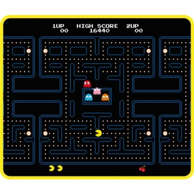 Afbeelding van Konix Pac Man muismat, 32 x 27 cm, voor desktop, pc, gaming, 3D siliconen oppervlak, ultradun, antislip onderkant van rubber