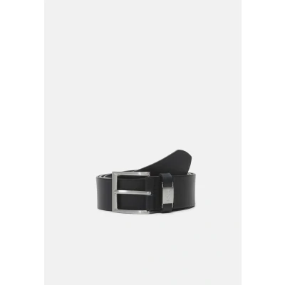 Afbeelding van HUGO BOSS heren Riem van leer in de kleur Donkerblauw, maat: 85 cm