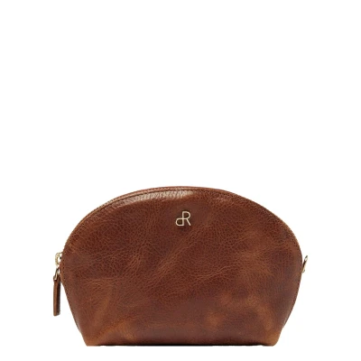Afbeelding van dR Amsterdam Milan Make Up Bag cognac