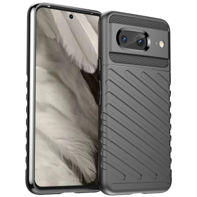 Afbeelding van Google Pixel 8 Hoesje Siliconen en TPU (zacht) iMoshion Softcase/Backcover Zwart Telefoonhoesje Shockproof/Valbescherming