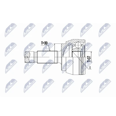 Afbeelding van Homokineet reparatie set, aandrijfas NTY NPZ ME 025