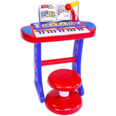 Afbeelding van Bontempi 13 3240 Elektronisch Orgel met Benen, Kruk en Microfoon, Veelkleurig