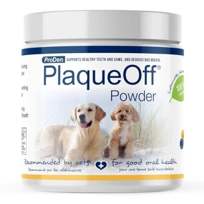 Afbeelding van ProDen PlaqueOff Poeder 180 gram voor honden en katten, slechte adem, tandplak, tandsteen
