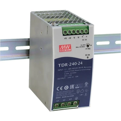Afbeelding van Mean Well TDR 240 48 DIN rail netvoeding 55 V/DC 5 A W Aantal uitgangen: 1 x Inhoud: stuk(s)