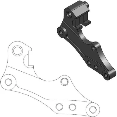 Afbeelding van Moto Master Remklauw Adapterplaat 211042 Spare Part For 298MM