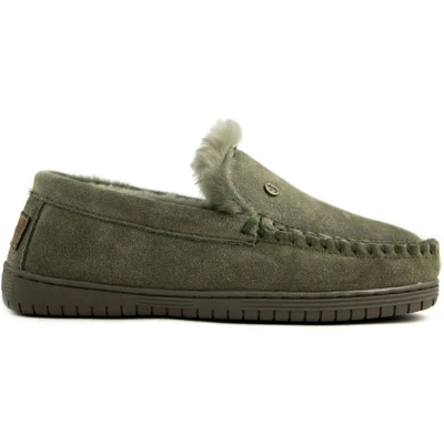 Afbeelding van Pantoffel Warmbat Men Grizzly Suede Olive Schoenmaat 42