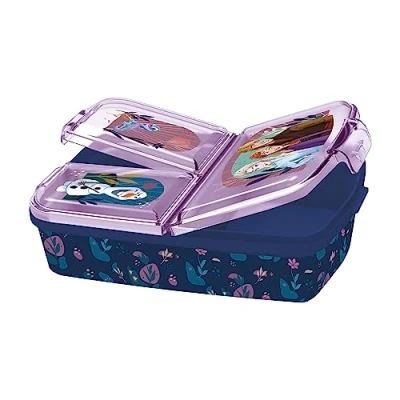 Afbeelding van p:os Lunchdoos Frozen driedelig paars/blauw
