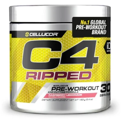 Afbeelding van Cellucor C4 Ripped Pre Workout 30 Doseringen Raspberry Lemonade