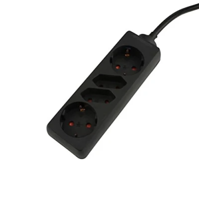 Afbeelding van UNITEC TSD 2+2 voudig 1,4 m, zwart, 250 V
