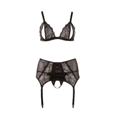 Afbeelding van BH Jarretel Set XL Zwart